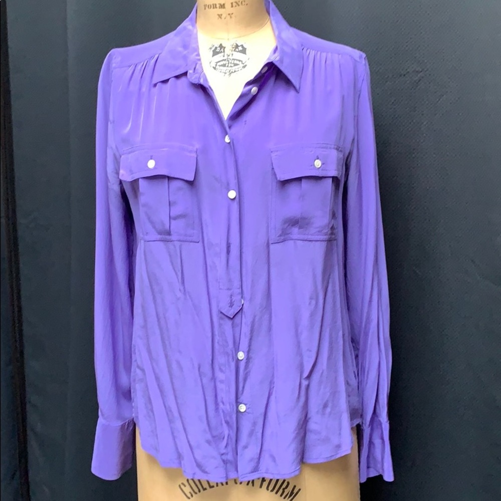 J.Crew silk button-up shirt